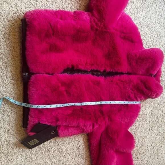 Goldbergh Victoria Faux Fur Puffer Ski Jacket Pink NWT US 6 With Defect - Picture 5 of 8